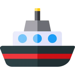 轮船简笔画元素
