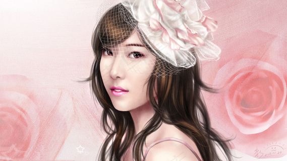 韩国唯美插画美女图片 韩国唯美插画美女图片