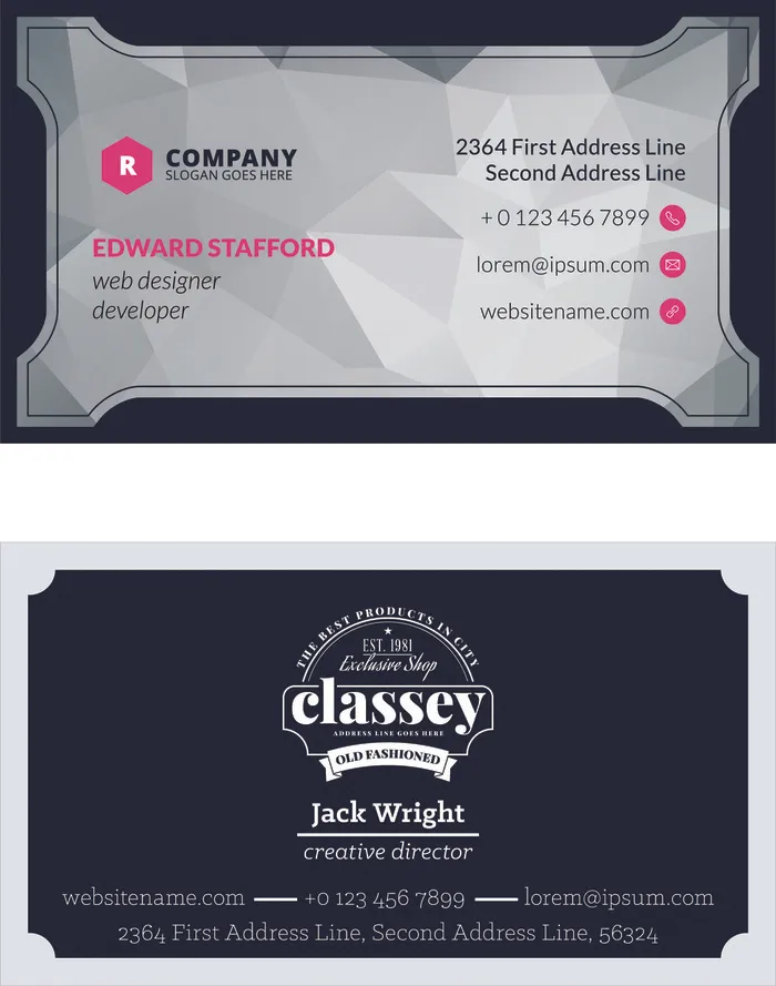 名片模板高档名片公司名片商务名片ai矢量模版下载