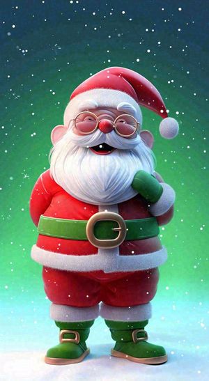 圣诞快乐圣诞老人雪花飘落，圣诞节节日