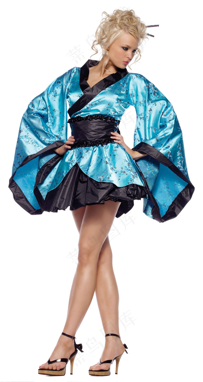 穿和服的欧美美女图片