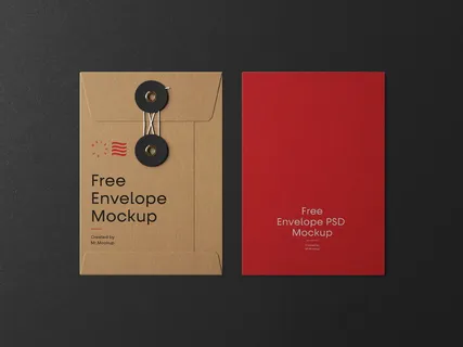 档案袋正反面垂直画幅Envelope With String