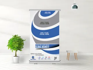 商务展架公司展架易拉宝矢量AI