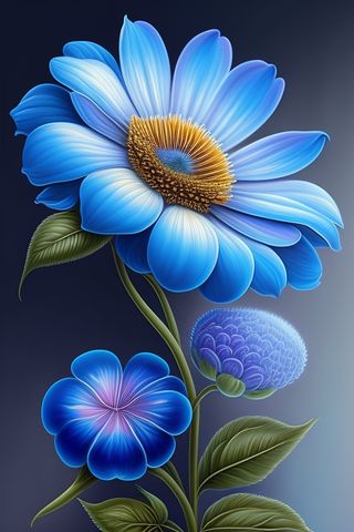 超梦幻美丽花束插画