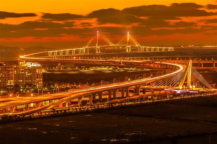 城市景色系列 - 美丽温暖的城市夜景