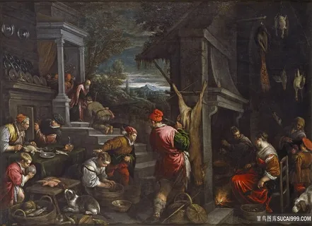 巴萨诺，弗朗切斯科，巴萨诺，雅各布乡村美景油画