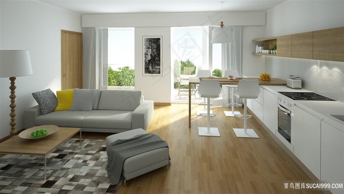 清爽明朗的卧室装修高清