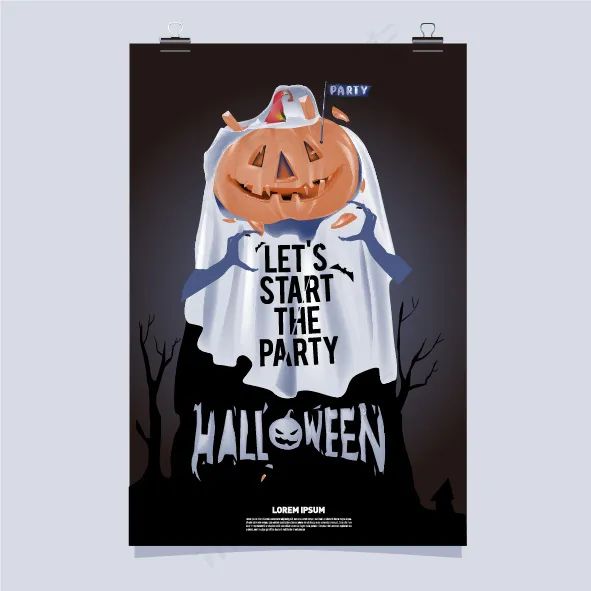 万圣节失量图ai矢量模版下载