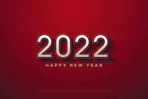 2022创意艺术字体新年虎年圣诞节数字立体质感文字AI矢量设计素材