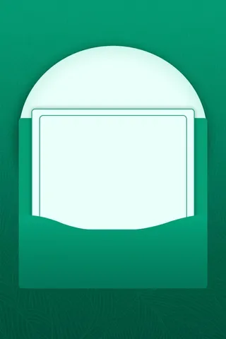 简约清新绿色信封海报背景