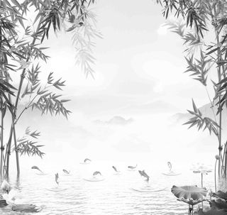 新中式现代背景墙