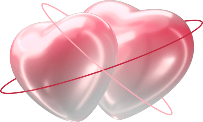 粉色爱心气球元素