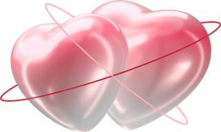 粉色爱心气球元素