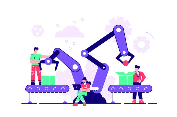 扁平化人物场景办公互联网等距ai矢量设计网页海报UI素材插画eps,ai矢量模版下载