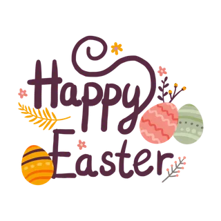 复活节装饰元素插画可爱清新风格贴纸(29)