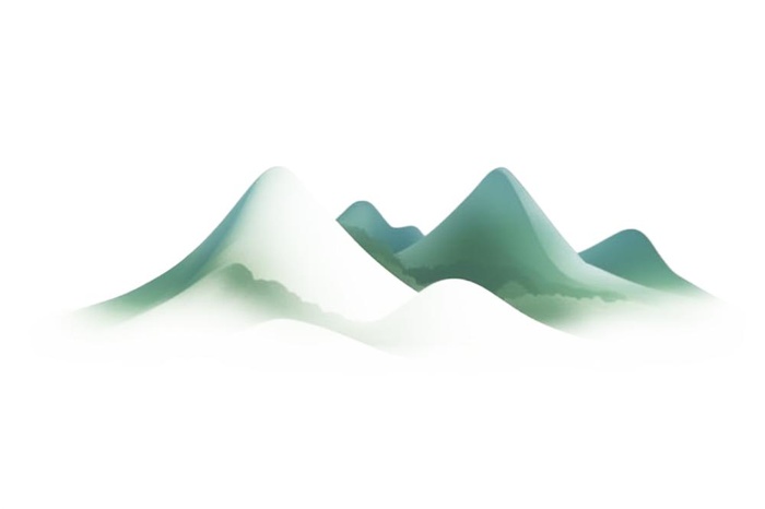 山水画水墨画免抠(1344x896)