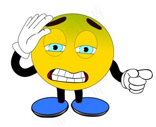 黄色卡通恶心表情图片