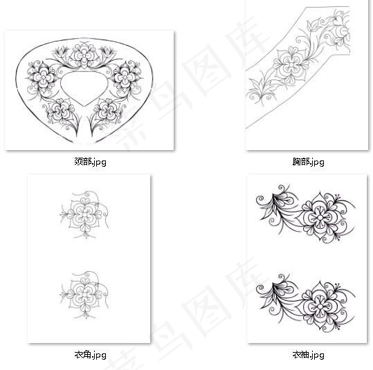 布依族女装经典绣花A款全套高清图案