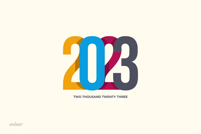 兔年2023年数字挂画eps,ai矢量模版下载