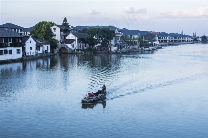 上海朱家角河道风景高清摄影