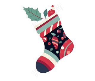 圣诞袜子卡通免抠