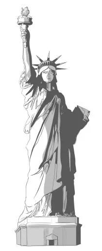 自由女神像 PNG免抠(1742x4239)