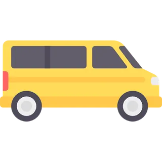 卡通车辆简笔黄色