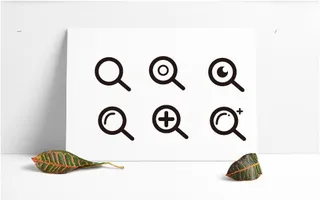 搜索框放大镜小图标矢量文件