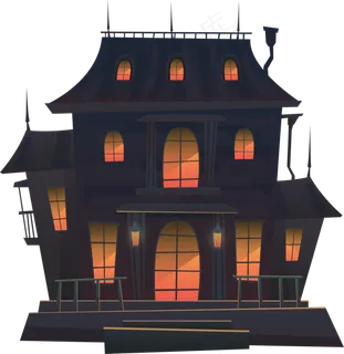 万圣节节日卡通素材城堡