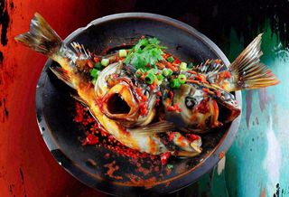 麻辣剁椒鱼头中国美食辣椒