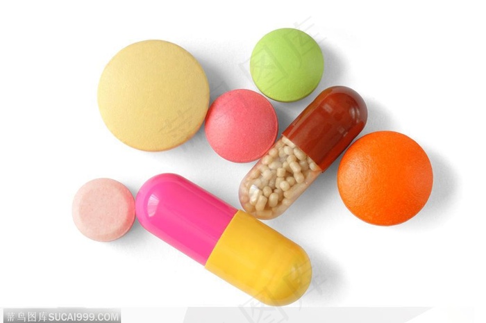 医学药品-彩色的药片