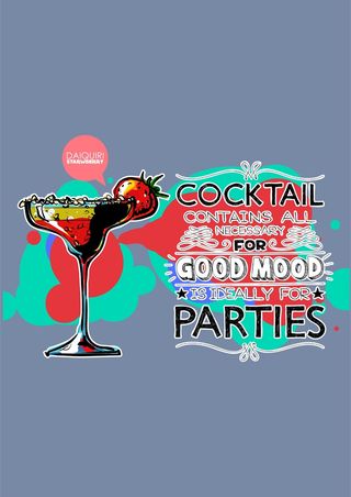 鸡尾酒啤酒节酒吧涂鸦