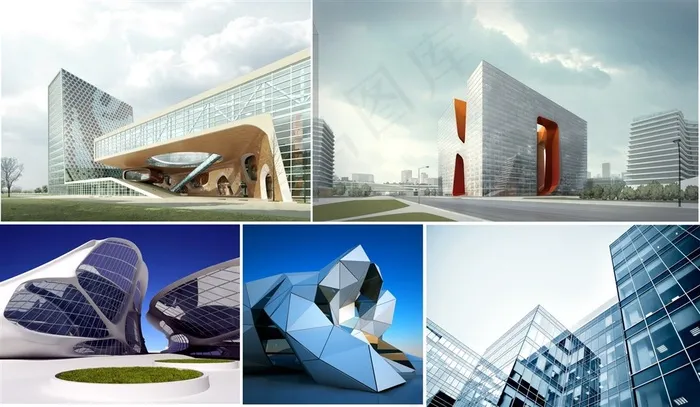 现代时尚风格写字楼建筑高清图片