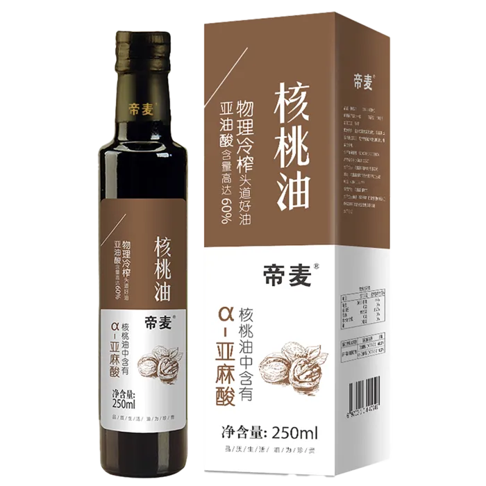 帝麦核桃油250毫升 (2)超市商品白底图免抠实物摄影png格式图片透明底