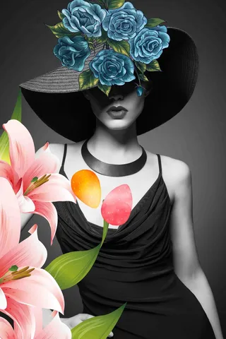 北欧美女装饰画