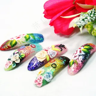 奥运主题美甲图片