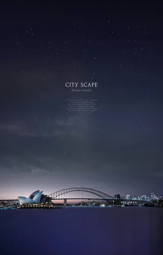 精美城市夜景背景PSD分层素材