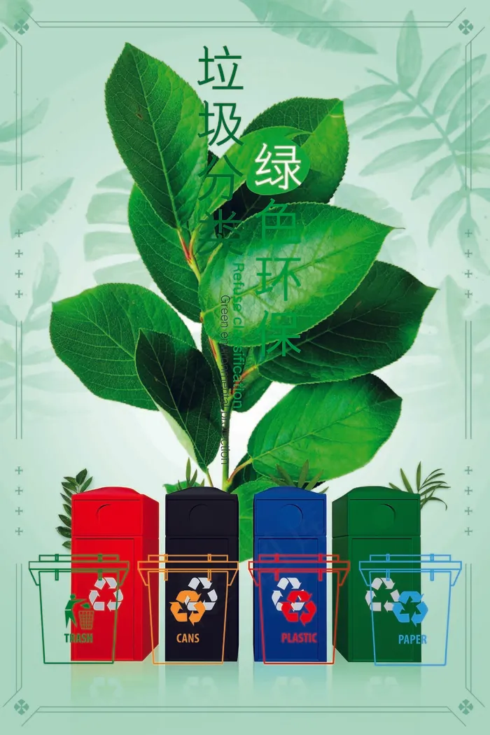 垃圾分类海报(2835x4252)psd模版下载
