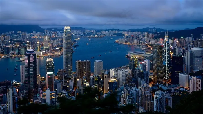 璀璨的香港夜景摄影