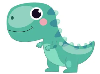 儿童节矢量卡通小恐龙