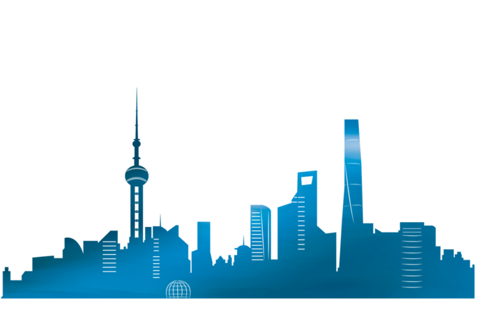 上海标志建筑剪影图