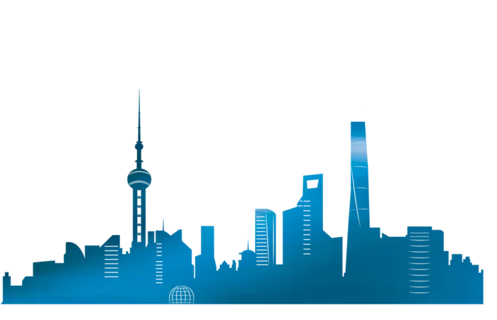 上海标志建筑剪影图