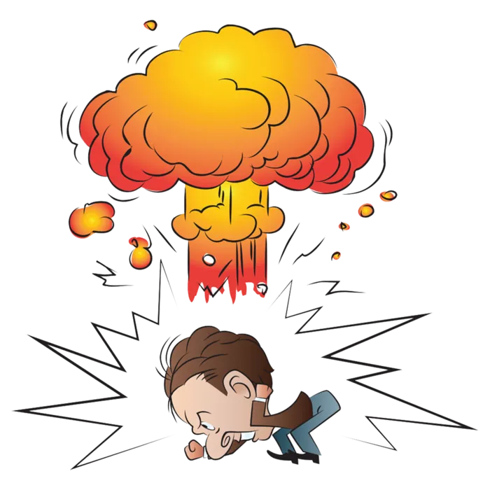 生气爆炸卡通