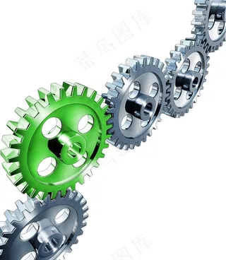 金属立体齿轮图片素材