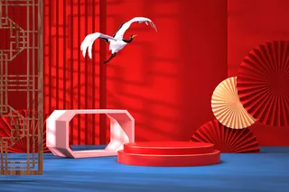 中国风古典背景红色喜庆新年主图背景