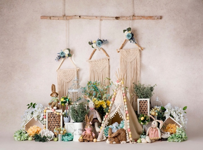 儿童照相拼接背景