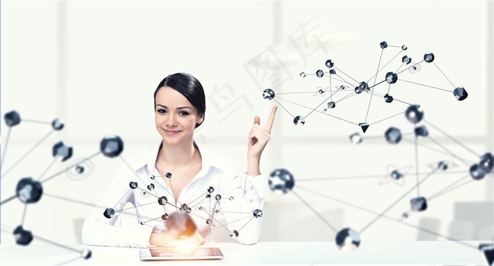 职业办公科技女人摄影高清图片