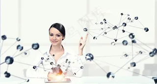 职业办公科技女人摄影高清图片