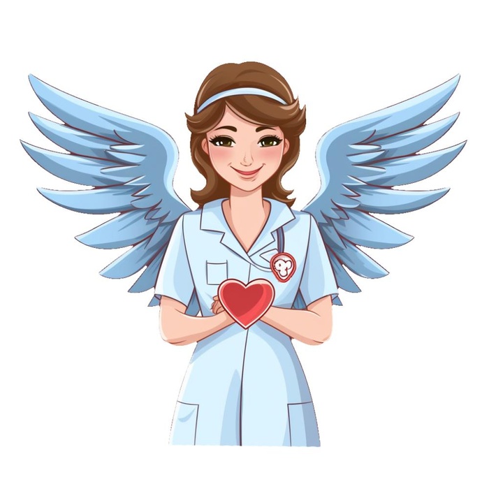 护士医生白衣天使爱心免抠