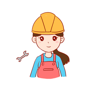 手绘卡通可爱人物艺术字5.1五一劳动节海报节日设计素材PNG免抠图